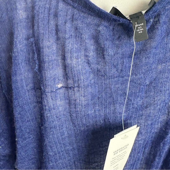 NEW Eileen Fisher Wool Blend Cardi Women's Navy Button Down Cardigan - Picture 9 of 11